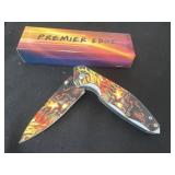 New 4.5ï¿½ fire skull knife