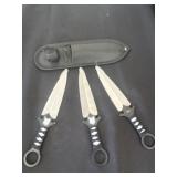 3 9ï¿½ ninja throwing knife set