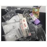 Group of new barbell pads, yoga mat, elbow pads