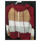 Size large acrylic zip up Hoodie