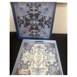 2 14ï¿½x14ï¿½  floral trays
