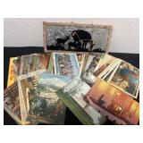 Vintage Postcards with black and white
