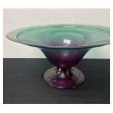 15ï¿½x8ï¿½ art glass purple and aqua colored glass
