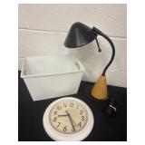 Lamp and clock and organizer