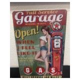 New 12ï¿½x8ï¿½ full service garage sign metal