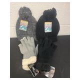 2 beanies and 2 gloves