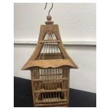 18' Vintage wicker bird cage  has damage see pic
