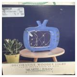 Decorative wooden light tv design