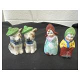 Vintage Dutch boy and girl with dogs Porcelain