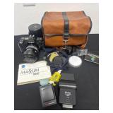Minolta camera and bag and more