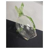 13ï¿½ hand blown glass fish vase bowl
