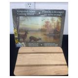 14ï¿½ wood cutting board and 12ï¿½x160 glass cutting
