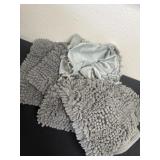 Group of bathroom rugs