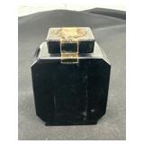 Vintage Black Glass Perfume Bottle