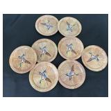 Vintage Cute Mallard Duck Metal Coasters 3.5in