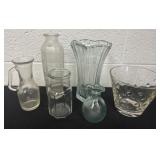 Group of glass vases