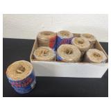 8 rolls of jute twine