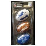 New NFL Softee three mini football set. Detroit