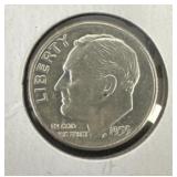 1959D Roosevelt Dime