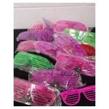 17 pairs of goofy glasses