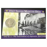 1942 silver Mercury dime