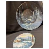 12ï¿½ painted gold pan with 7ï¿½ saw blade.