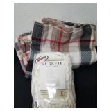 Flannel top sheet unknown size and one chair