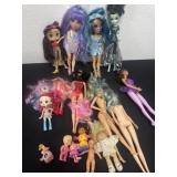 Group of rainbow and monster night and Barbieï¿½s
