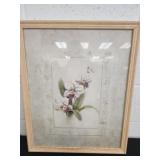 Framed Flower Picture  18 x 22