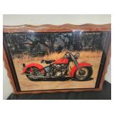 Vintage harley panhead motorcycle picture
