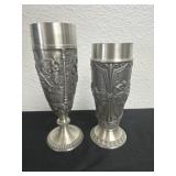 2 Zinn Pewter Wine Glass Made in Germany