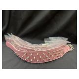 4 new pink dog spike collars