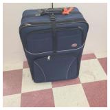 Luggage american tourist on wheels