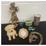 Group of house decor and mini fish and animal