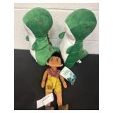 Rava stuffed doll and 2 snug Dino stuffies