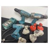 Drills and batteries Makita charger