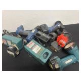 Makita chargers and batteries and drills