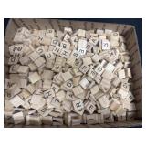 Box of scrabble tiles