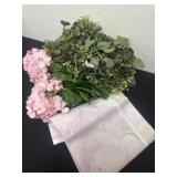 Group of pink floral with back drop