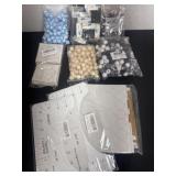 Group of new beads, gemstone and shirt rulers