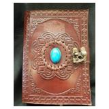 5X 7-in blank Journal with latch and Stone