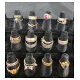 Group of rings various styles and sizes