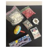 Dice and decks of card vintage baby toy dominos