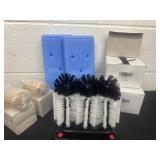 Coffee stirs, tooth picks and ice packs