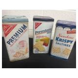 3 saltine cracker tins