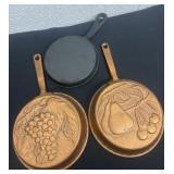 3 cast iron skillets 5ï¿½