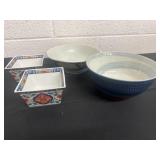 Orinetal style serving dishes and rice bowls