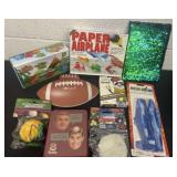 Paper airplane, dinosaurs, glow stars and