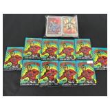 Ten opened pkgs of Rocketeer trading cards and a