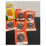 Group of fuel caps and marker light